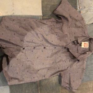 Medium grey short sleeve button up